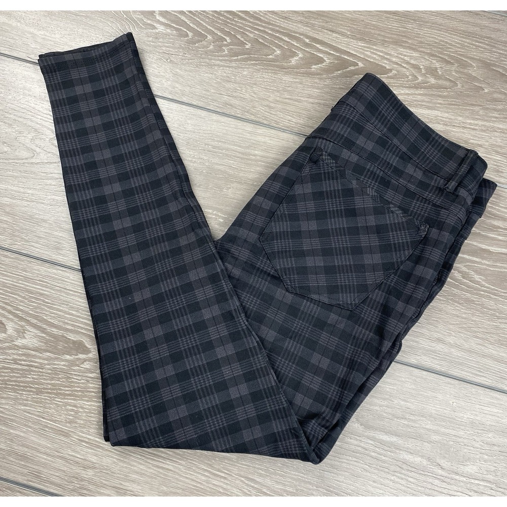 Democracy Women's "Ab"Solution Skinny Plaid Pattern Pants Grey Black Size‎ 8